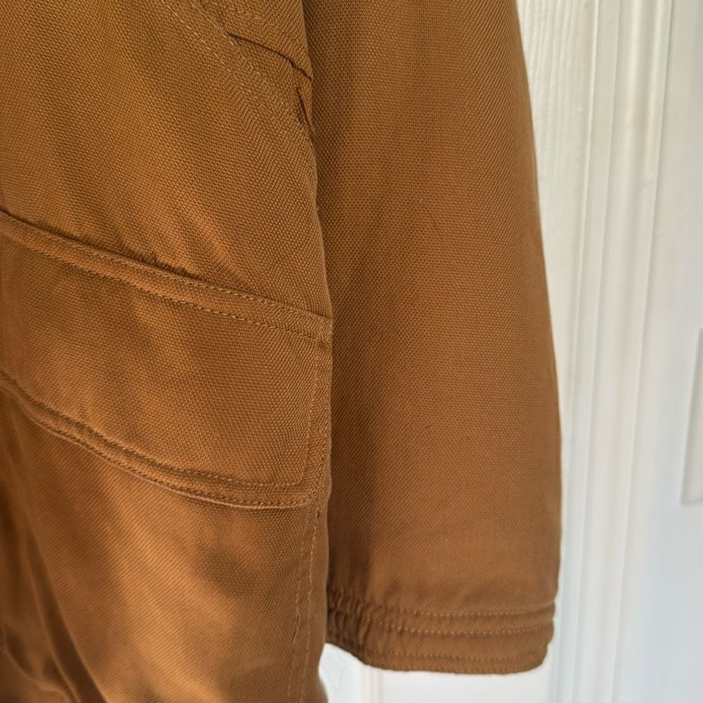 Tan Size Medium Jacket / Lined Inside - Pockets -… - image 4